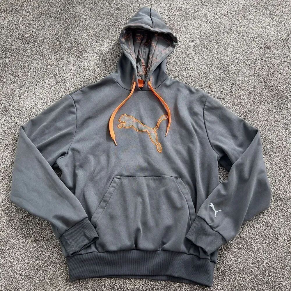 Puma Men’s small gray and orange hoodie